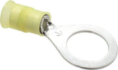3M - 12-10 AWG Partially Insulated Crimp Connection Circular Ring Terminal - 1/2" Stud, Copper Contact - Exact Tool & Supply