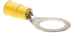 3M - 12-10 AWG Partially Insulated Crimp Connection Circular Ring Terminal - 1/2" Stud, Copper Contact - Exact Tool & Supply