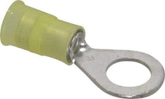 3M - 12-10 AWG Partially Insulated Crimp Connection Circular Ring Terminal - 5/16" Stud, Copper Contact - Exact Tool & Supply