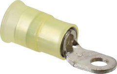 3M - 12-10 AWG Partially Insulated Crimp Connection Circular Ring Terminal - #6 Stud, Copper Contact - Exact Tool & Supply