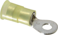 3M - 12-10 AWG Partially Insulated Crimp Connection Circular Ring Terminal - #8 Stud, Copper Contact - Exact Tool & Supply