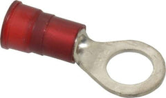 3M - 8 AWG Partially Insulated Crimp Connection Circular Ring Terminal - 3/8" Stud, Copper Contact - Exact Tool & Supply