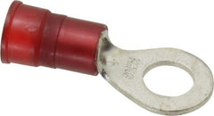 3M - 8-8 AWG Partially Insulated Crimp Connection Circular Ring Terminal - 5/16" Stud, Copper Contact - Exact Tool & Supply