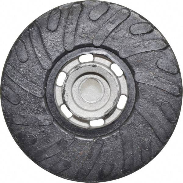 Made in USA - 4-1/2" Diam Disc Backing Ribbed Backing Pad - Firm Density, 13,000 RPM - Exact Tool & Supply