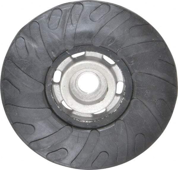 Made in USA - 4-1/2" Diam Disc Backing Ribbed Backing Pad - Medium Density, 13,000 RPM - Exact Tool & Supply