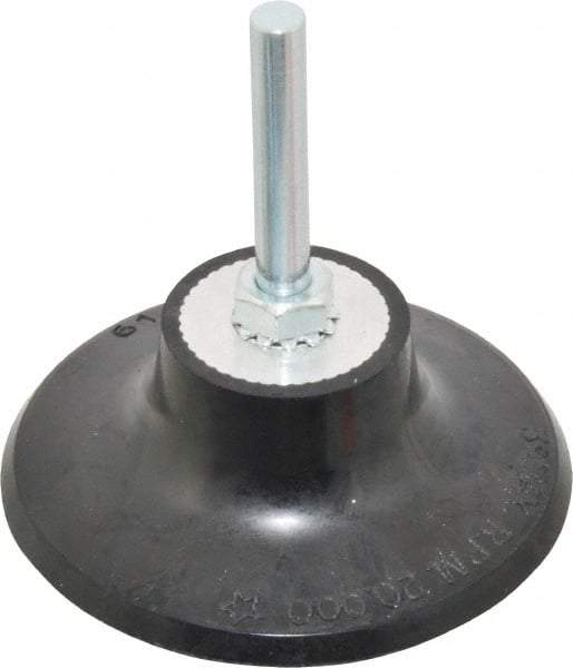 Value Collection - 3" Diam Quick-Change Type R Disc Backing Pad - 1/4" Shank Diam, Hard Density, 20,000 RPM - Exact Tool & Supply