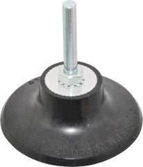 Value Collection - 3" Diam Quick-Change Type R Disc Backing Pad - 1/4" Shank Diam, Hard Density, 20,000 RPM - Exact Tool & Supply