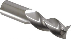 SGS - 1", 2" LOC, 1" Shank Diam, 4-1/2" OAL, 3 Flute, Solid Carbide Square End Mill - Single End, Uncoated, Spiral Flute, 38° Helix, Right Hand Cut, Right Hand Flute, Series 43 - Exact Tool & Supply