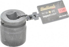Blackhawk by Proto - 3/4" Drive 1-1/4" Standard Impact Socket - 6 Points, 2-13/64" OAL - Exact Tool & Supply