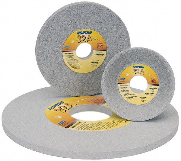 Norton - 20" Diam x 10" Hole x 3" Thick, I Hardness, 46 Grit Surface Grinding Wheel - Aluminum Oxide, Type 7, Coarse Grade, Vitrified Bond, Two-Side Recess - Exact Tool & Supply