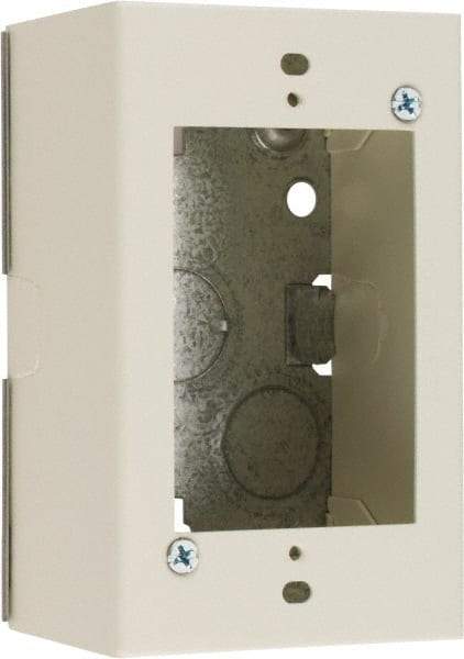 Wiremold - 1 Gang, (2) 1/2" Knockouts, Steel Rectangle Device Box - 4-5/8" Overall Height x 2-7/8" Overall Width x 1-3/4" Overall Depth - Exact Tool & Supply