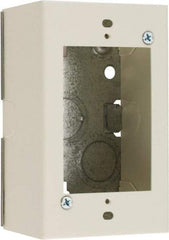 Wiremold - 1 Gang, (2) 1/2" Knockouts, Steel Rectangle Device Box - 4-5/8" Overall Height x 2-7/8" Overall Width x 1-3/4" Overall Depth - Exact Tool & Supply