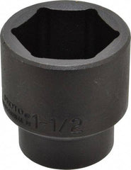 Proto - 1/2" Drive 1-1/2" Standard Impact Socket - 6 Points, 2-15/64" OAL - Exact Tool & Supply