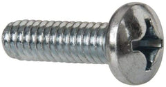 Value Collection - #12-24 UNC, 3/4" Length Under Head Phillips Drive Machine Screw - Pan Head, Grade 2 Steel, Zinc-Plated Finish, Without Washer - Exact Tool & Supply
