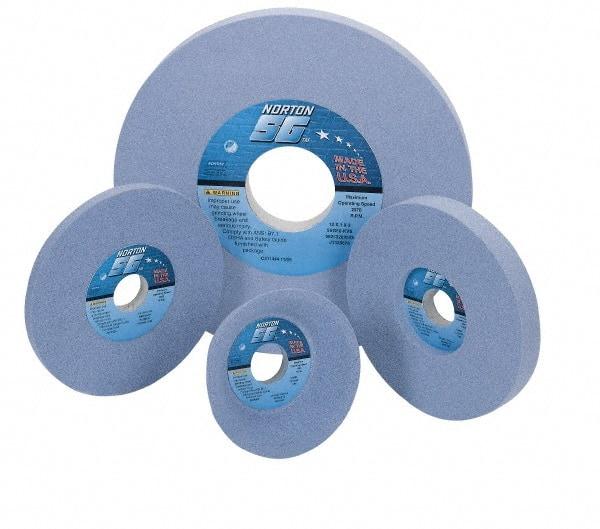 Norton - 8" Diam x 1-1/4" Hole x 1" Thick, G Hardness, 60 Grit Surface Grinding Wheel - Ceramic, Type 1, Medium Grade, 3,600 Max RPM, Vitrified Bond, No Recess - Exact Tool & Supply