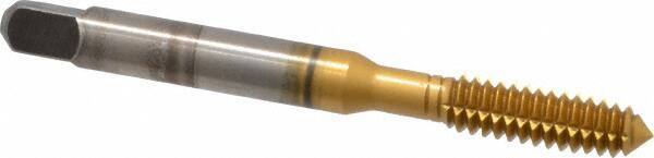 Kennametal - 1/4-20 UNC H4 Thread Limit Plug Thread Forming Tap - Vanadium High Speed Steel, TiN Finish, 2-1/2" OAL, 5/8" Thread Length, Right Hand Thread - Exact Tool & Supply