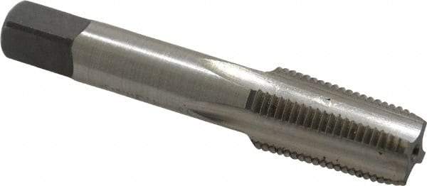 Kennametal - 1/8-27 NPT Thread, 4 Flute Standard Pipe Tap - 2-1/8" OAL, 3/4" Thread Length, 5/16" Shank Diam, Bright Finish, High Speed Steel - Exact Tool & Supply
