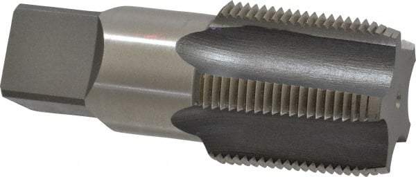 Kennametal - 1-1/4 - 11-1/2 NPT Thread, 5 Flute Standard Pipe Tap - 4" OAL, 1-3/4" Thread Length, 1-5/16" Shank Diam, Bright Finish, High Speed Steel - Exact Tool & Supply