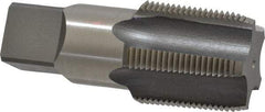 Kennametal - 1-1/4 - 11-1/2 NPT Thread, 5 Flute Standard Pipe Tap - 4" OAL, 1-3/4" Thread Length, 1-5/16" Shank Diam, Bright Finish, High Speed Steel - Exact Tool & Supply