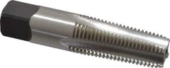Kennametal - 1/4-18 NPTF Thread, 4 Flute Standard Pipe Tap - 2.44" OAL, 1-1/16" Thread Length, 9/16" Shank Diam, Bright Finish, High Speed Steel - Exact Tool & Supply