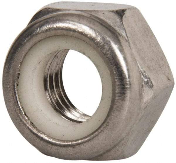 Value Collection - M2.5x0.45 Metric Coarse 18-8 & Austenitic Grade A2 Hex Lock Nut with Nylon Insert - 2.5mm High, Uncoated - Exact Tool & Supply