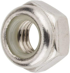 Value Collection - M8x1.25 Metric Coarse 18-8 & Austenitic Grade A2 Hex Lock Nut with Nylon Insert - 8mm High, Uncoated - Exact Tool & Supply