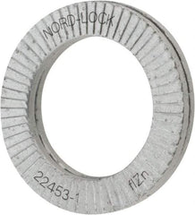 Nord-Lock - 5/8", Zinc Flake, Steel Wedge Lock Washer - Grade 2, 0.662 to 0.678" ID - Exact Tool & Supply