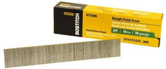 Stanley Bostitch - 18 Gauge 3/4" Long Brad Nails for Power Nailers - Steel, Galvanized Finish, Brad Head, Chisel Point - Exact Tool & Supply