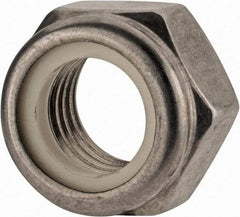 Value Collection - M16x2.00 Metric Coarse 18-8 & Austenitic Grade A2 Hex Lock Nut with Nylon Insert - 16mm High, Uncoated - Exact Tool & Supply