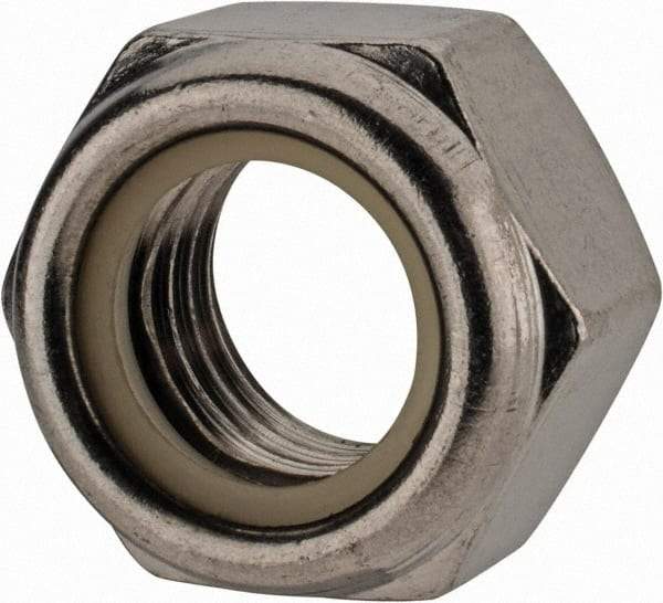 Value Collection - M24x3.00 Metric Coarse 18-8 & Austenitic Grade A2 Hex Lock Nut with Nylon Insert - 24mm High, Uncoated - Exact Tool & Supply