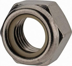 Value Collection - M24x3.00 Metric Coarse 18-8 & Austenitic Grade A2 Hex Lock Nut with Nylon Insert - 24mm High, Uncoated - Exact Tool & Supply