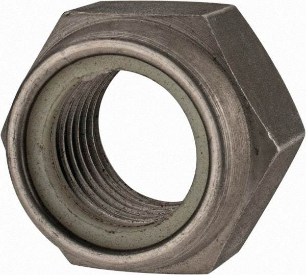Value Collection - M27x3.00 Metric Coarse 18-8 & Austenitic Grade A2 Hex Lock Nut with Nylon Insert - 27mm High, Uncoated - Exact Tool & Supply