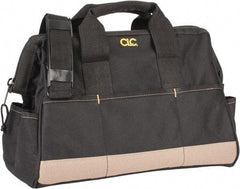 CLC - 22 Pocket Black & Khaki Polyester Tool Bag - 16" Wide x 8-1/2" Deep x 10" High - Exact Tool & Supply