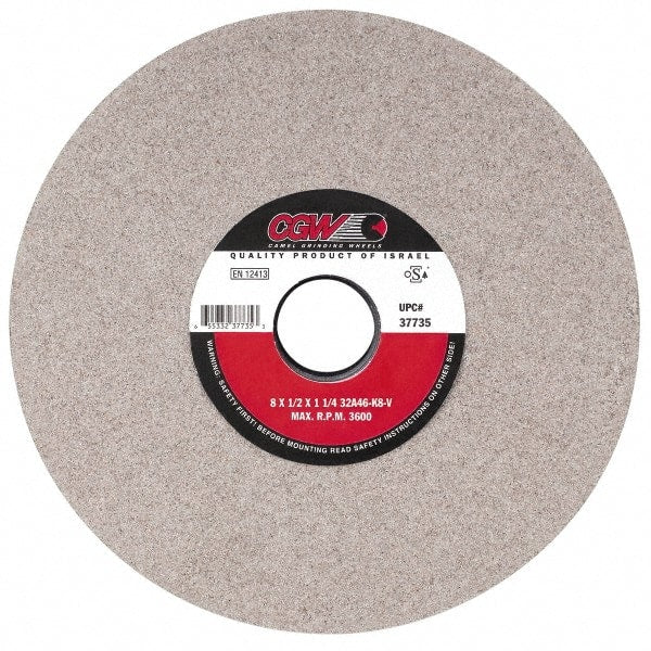 Camel Grinding Wheels - 14" Diam x 5" Hole x 2" Thick, K Hardness, 60 Grit Surface Grinding Wheel - Exact Tool & Supply