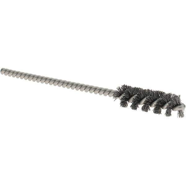 Osborn - 5/16" Diam Helical Steel Tube Brush - 0.005" Filament Diam, 1" Brush Length, 3-1/2" OAL, 1/8" Diam Shank - Exact Tool & Supply