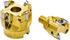 Seco - 40mm Cutting Diam, 10mm Max Depth of Cut, Modular Connection Indexable Copy End Mill - 2 Inserts, VPGX 2206..E.-E10 Insert, R217.97 Toolholder, Through Coolant - Exact Tool & Supply
