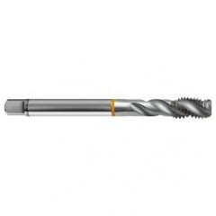 1-8 2B 4-Flute Cobalt Yellow Ring Semi-Bottoming 40 degree Spiral Flute Tap-Bright - Exact Tool & Supply