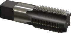 Kennametal - 1 - 11-1/2 NPS Thread, 5 Flute Standard Pipe Tap - 3-1/4" OAL, 1-3/4" Thread Length, 1-1/8" Shank Diam, Bright Finish, High Speed Steel - Exact Tool & Supply