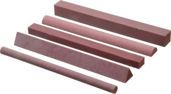 Value Collection - 5 Piece Synthetic Ruby Stone Kit - Coarse, Fine & (3) Medium - Exact Tool & Supply