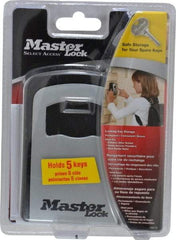 Master Lock - 3-3/8" Wide x 4-5/8" Overall Height, Set-Your-Own Combination, Wall Mount Key Safe - Zinc Lock Body Finish - Exact Tool & Supply