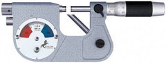 TESA Brown & Sharpe - 1 to 2 Inch Range, 0.0001 Inch Graduation, Satin Chrome Finish Mechanical Indicating Micrometer - Accurate to 0.0001 Inch, Carbide-Tipped Measuring Face, Includes Plastic Case - Exact Tool & Supply