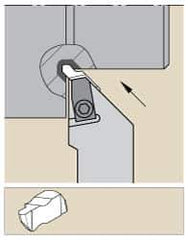 Kennametal - Internal/External Thread, Right Hand Cut, 1-1/4" Shank Width x 1-1/4" Shank Height Indexable Threading Toolholder - 6" OAL, NU 3125L Insert Compatibility, NR Toolholder, Series Top Notch - Exact Tool & Supply