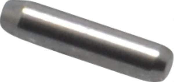 Made in USA - 1/16" Diam x 1/4" Pin Length 416 Stainless Steel Precision Dowel Pin - Passivated Finish, C 36-42 Hardness, 2 Beveled End - Exact Tool & Supply