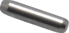 Made in USA - 1/16" Diam x 1/4" Pin Length 416 Stainless Steel Precision Dowel Pin - Passivated Finish, C 36-42 Hardness, 2 Beveled End - Exact Tool & Supply