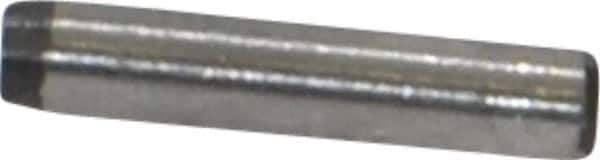Made in USA - 1/16" Diam x 5/16" Pin Length 416 Stainless Steel Precision Dowel Pin - Passivated Finish, C 36-42 Hardness, 2 Beveled End - Exact Tool & Supply