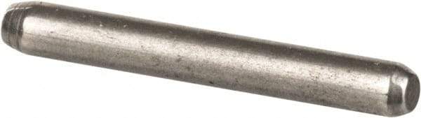 Made in USA - 1/16" Diam x 1/2" Pin Length 416 Stainless Steel Precision Dowel Pin - Passivated Finish, C 36-42 Hardness, 2 Beveled End - Exact Tool & Supply