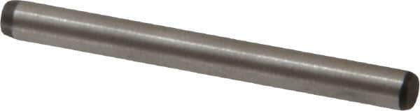 Made in USA - 3/32" Diam x 1" Pin Length 416 Stainless Steel Precision Dowel Pin - Passivated Finish, C 36-42 Hardness, 2 Beveled End - Exact Tool & Supply