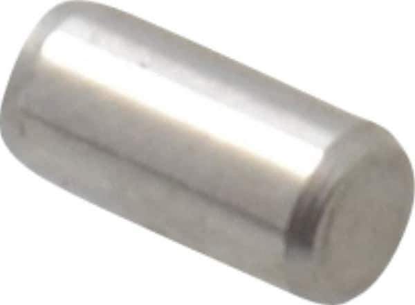 Made in USA - 3/32" Diam x 3/16" Pin Length 416 Stainless Steel Precision Dowel Pin - Passivated Finish, C 36-42 Hardness, 2 Beveled End - Exact Tool & Supply