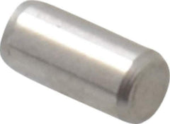 Made in USA - 3/32" Diam x 3/16" Pin Length 416 Stainless Steel Precision Dowel Pin - Passivated Finish, C 36-42 Hardness, 2 Beveled End - Exact Tool & Supply