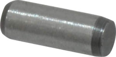 Made in USA - 3/32" Diam x 1/4" Pin Length 416 Stainless Steel Precision Dowel Pin - Passivated Finish, C 36-42 Hardness, 2 Beveled End - Exact Tool & Supply